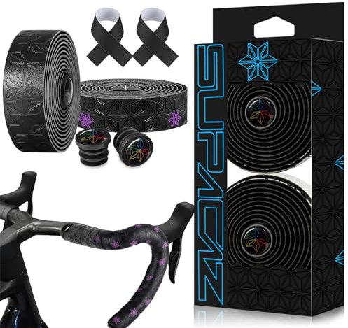 Lenkerband, Fahrrad Lenkerbänder, Griffband für Rennrad, Fahrrad Lenkerband für MTB Rennrad, einschließlich Endkappen und Band, verschleißfest, schweißfest,rutschfest und einfach zu montieren