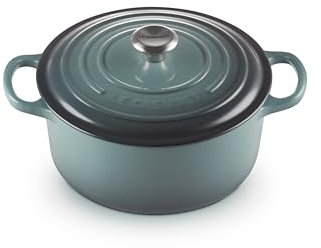 Le Creuset Cocotte Signature en Fonte Émaillée avec Couvercle, Ø 22 cm, Ronde, 3.3 L, 3.932 kg, Ocean, 21177226302430