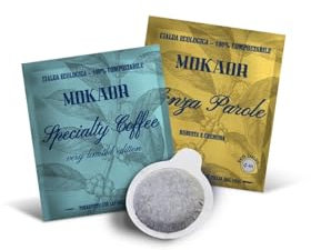 Mokaor caffè cialda ESE44 kit assaggio 200 cialde (100 Caffè senza Parole, 100 SPECIALTY COFFEE)