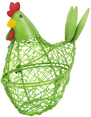 Zerodeko Cesto Di Uova Di Gallina Cestino Portauova Cesto Porta Uova Porta Uova Fresche Cestino Porta Uova in Filo Metallico Porta Uova Di Gallina Cesti Di Spirale Maglia Ferro Da Stiro