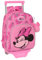 Safta Minnie Mouse Love Kinderrucksack mit Trolley 705, ideal für Kinder verschiedener Altersgruppen, bequem und vielseitig, Qualität und Widerstandsfähigkeit, 28 x 10 x 34 cm, Rosa, Rosa, Estándar,