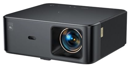 VVHUDA 1080P Projector Projector Dolby Audio Sound 800 ANSI Lumens NFC Auto- 4K Support (D As shown) small gift