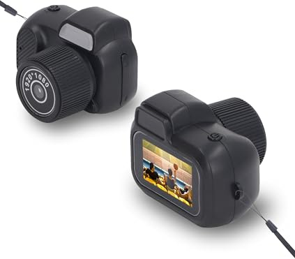 Mini Fotocamera Digitale per Adolescenti, Fotocamera per 1080P con Schermo a Colori, Cinturino da Polso, Supporta Fino a 128G Piccola Videocamera per Festival di Viaggi,