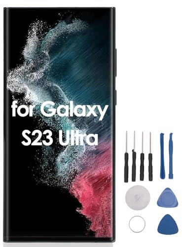 OLED per S23 Ultra 5G, Schermo LCD Sostitutivo per S23 Ultra, Touch Digitizer Display Gruppo Schermo con Kit di Strumenti Cornice SM S918B, Versione Internazionale