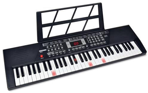 Bontempi | HarmonyKeys - Tastiera Digitale a 61 Tasti, Tasti Luminosi Perfetti per il Divertimento, 83,9x24,9x9,9 cm
