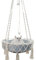 Yuehuamech Macrame Cat Hammock - Handwoven Tassel Hanging Swing Bed, Hand Knitting Nests Basket for Pet Kitten Puppy Sleeping, Playing, Climbing, Lounging - 40cm Width