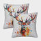 ENYISIYULO Deko Kissenbezug Sika Hirsch 2er Set Modern Dekokissen Kissenbezüge Elch Wohnzimmer Zierkissen Für Couch Stuhl Bett Garten Balkon 45x45cm