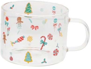 JEWEDECO 1stück Weihnachtsbaum Glasbecher Kreativer Trinkbecher Für Zuhause Transparentes Design Für Tee Mousse Und Frühstück Assortierte Farben Für Festtage Und