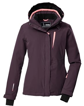 Killtec KSW 25 WMN Ski Jacket/Functional Jacket with Zip-Off Hood and Snow Guard 43411-000 Plum 48