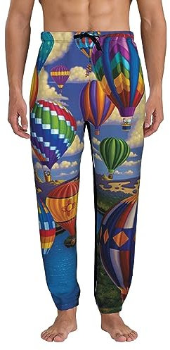 FJQWKLF Herren Jogginghose Ballon Festival Baggy Hose Joggerhose mit Kordelzug 3D Active Leggings M