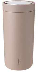 Stelton To-Go Click | Thermobecher, doppelwandige Isolierflasche - Rostfreier, auslaufsicherer Kaffeebecher/Teebecher mit Smart-Click-Deckel - Heiße & kalte Getränke - 0,4 Liter, Heather