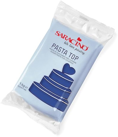 SARACINO We love pastry Zuckerpaste Top für Abdeckung 1000 g Made in Italy (BLU Navy)
