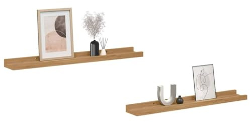 vidaXL Wandregal Wandhalterung 2 STK. Braun 60 x 9 x 3 cm