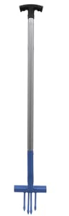 Ragwort Fork Weed Remover Tool, Pointed Tines for Easy Ground Penetration, Multipurpose Resistant Weed Removal, 107mm, No.7173 (Blue)