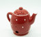 NOR Räucherkanne ROT Weiss gepunktet Porzellan 12x8x10cm Punkte Räucherhaus Räucherfigur Dekotasse Kaffeetasse Rauch Kanne Raucherkanne Deko Shabby Chic …