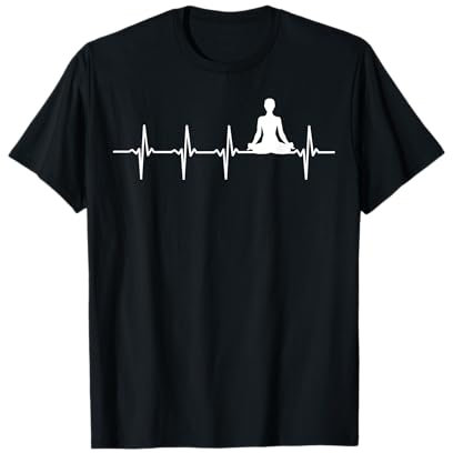 Yoga Herzschlag Heartbeat Geschenk für Yogis T-Shirt
