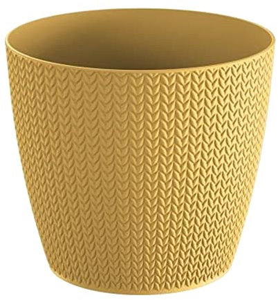 Prosperplast Maceta wheaty 3,5l., Dimensiones (mm) 189x189x167, Color Mostaza