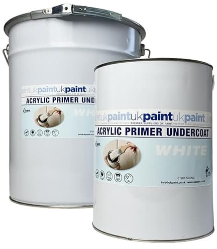 UK PAINT - Acrylic Primer Undercoat - 5L - Brilliant White