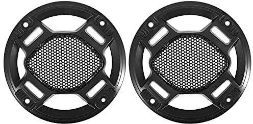 X AUTOHAUX 2pcs 4 Car Audio Speaker Grill Cover Mesh Woofer Horn Guard Black