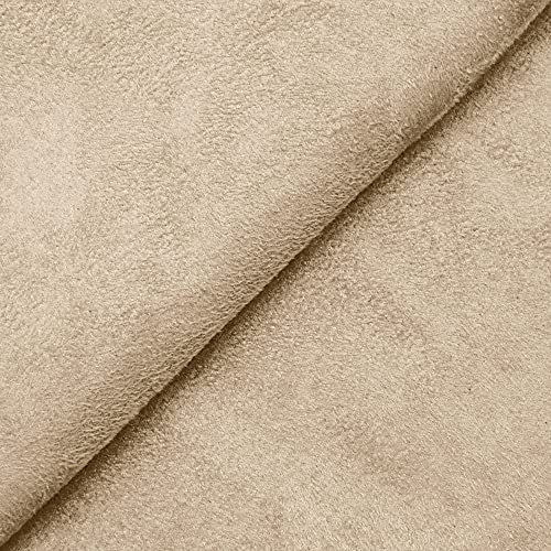 DESHOME Alessia - Stoff Meterware aus wasserabweisendem Mikrofaser, Stoffe für Sofa, Kissen, Möbelstücke, Stühle Beziehen Elfenbein - 1 Meter