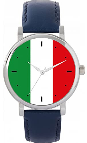 Toff London Italien Flagge Uhr 38mm Gehäuse 3atm Wasserdicht Maßgeschneidertes Quarzwerk Luxus Modisch