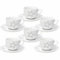 Set 6 tazzine caffè c/piattino Olimpia Etoile Silver Tognana Porcellane