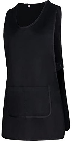 MISEMIYA - Delantal Limpieza Uniforme Laboral CLINICA MÉDICOS Limpieza Veterinaria Sanitarios HOSTELERÍA- Ref.868 - XL, Negro 21