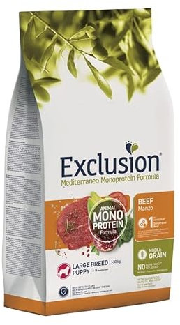 Exclusion Mediterraneo Noble Grain Puppy Rind Large 12 kg