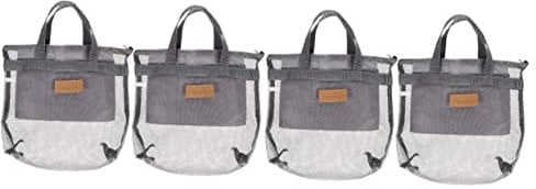 Cabilock 4 Pcs Mesh Toiletry Bag Swimming Tote Bag Shower Dorm Sandproof Large Camping Toiletry Bag Cosmetic Storage Mesh Bag Skincare Bag Beach Travel Household Products Nylon Mesh