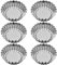 6 Pcs Non Stick Muffin Cake Mold Pudding Moulds Stainless Steel Non Stick Egg Tart Mould Mini Pie Dishes Egg Tart Mold for Cake Baking Tool
