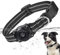 Airtag Hundehalsband, 100% Wasserdicht Integriertes Apple Air Tag Hundehalsbänder, Reflektierendes GPS Hundehalsband mit Hartem PC AirTag Halter Hülle für Kleine Mittlere Große Hunde (Schwarz)