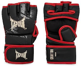 Tapout MMA-Trainingshandschuhe aus Kunstleder (1 Paar) Crafton, Black/Red/Ecru, L, 960004