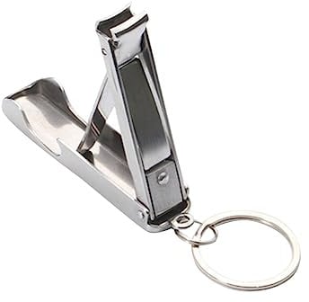minkissy Folding Nail Clipper Key Chain Stainless Steel