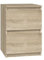 VBChome Nachttisch 30 x 30 x 40 cm Eiche Sonoma Nachttisch mit 2 Schubladen für das Schlafzimmer Grifflose Büro Zimmer Modern Eiche Sonoma