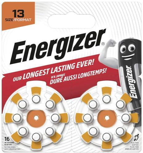 Energizer Pile 312 Appareil Auditif (Lot de 16) - Performances Longue durée - pour Aide Auditive - Conservation 4 Ans