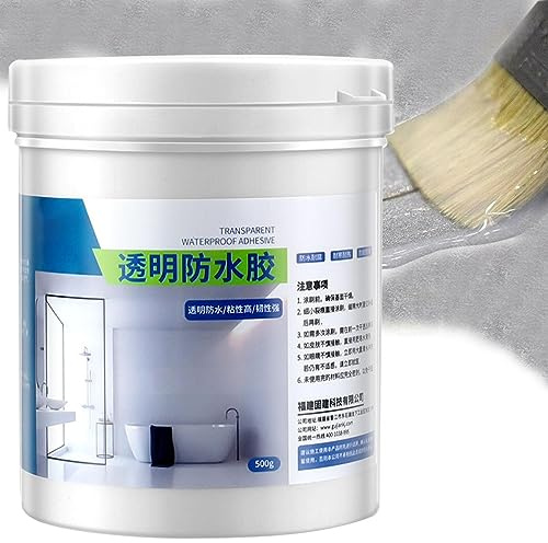 Colle imperméable transparente de salle de bains, mastic de colle imperméable superbe invisible pour le mur de tuile de douche de plancher de salle de bains (2 pièces)