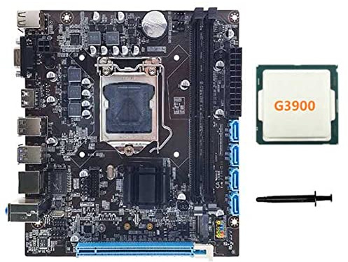 Oikabio H110 Desktop Motherboard Supporta LGA1151 6/7 Generation CPU Dual-Channel DDR4 Memory+G3900 CPU+Grasso termico
