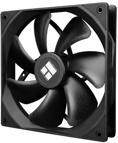 Thermalright TL-C14C CPU Fan 140mm Case Cooler, 4Pin PWM Silent Computer Fan with S-FDB Bearing Included, up to 1500RPM Cooling PC Cooling (Black)