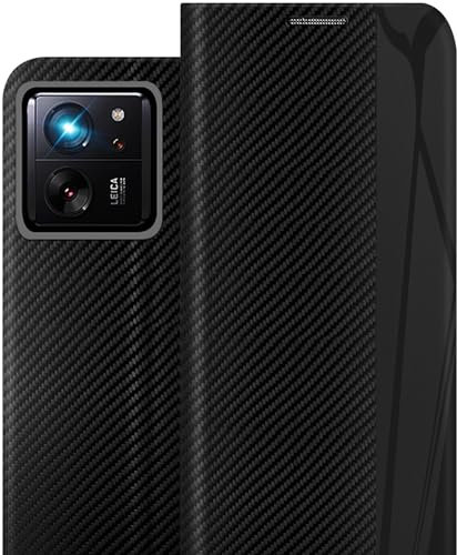 Qissy Handyhülle für Xiaomi 13T Pro Hülle mit Stand, Wallet Leder 13T Pro Schutzhülle Klappbar, 13T Pro Flip Case Cover Stoßfest Klapphülle für Xiaomi 13T Pro Hülle Etui (Schwarz)