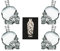 Crystal Head Vodka Miniatur 4x 50ml (40% Vol) - Totenkopf Design Mini- [Enthält Sulfite]