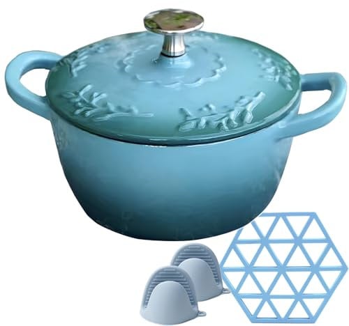 Cookware Nonstick Dutch Oven with Lid, Deep Ceramic Dutch Oven 22cm Oven Safe Dutch Oven for Sourdough Bread Baking Compatible with All Stovetops