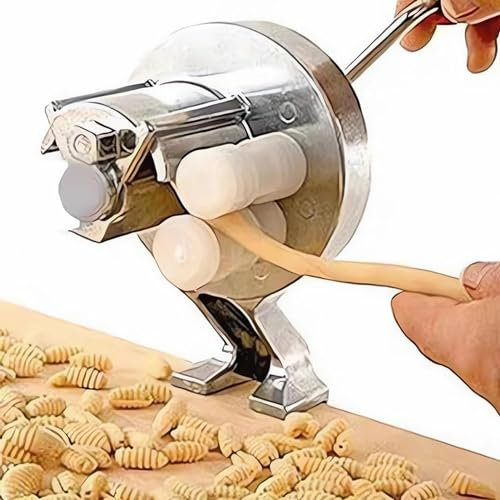 Stainless Steel Extruder Pasta Maker,Manual Pasta Maker Hand Crank,Portable Hand Cranking Noodles Pressing Machine for Kitchen Restaurant