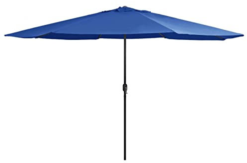 ShGaxin Sombrilla de jardín con Palo de Metal Azul Celeste 400 cm, Parasoles De Jardin, Sombrilla Piscina, Sombrilla Terraza Exterior, Parasol Playa, Sombrillas para Jardin - 47385
