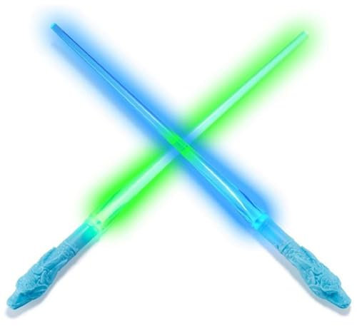 Palillos iluminados para niños | Palillos seguros reutilizables con luz LED, palillos de grado alimenticio para comida china, tailandesa, vietnamita, vacaciones, fideos, vacaciones