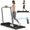 Merax Laufband für zuhause, laufband klappbar, Laufband mit LED-Display & Bluetooth, Klappbares Elektrisches Laufband bis 6 km/h, 1.0 ps Walking Machine, Schwarz