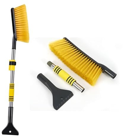 Biluer Schneebesen Auto, Eiskratzer Auto Mit Besen Eiskratzer Auto Auto Schneebesen Besen Auto Schnee Scheibenkratzer Auto Auto Eiskratzer Ice Scraper Car