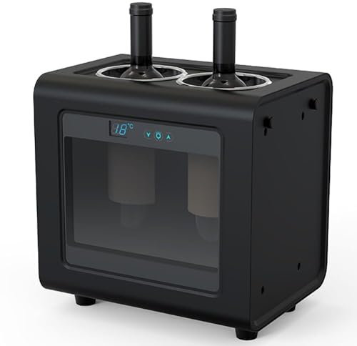XCSCUK Refroidisseur de vin électrique, Refroidisseur de Bouteille de vin de comptoir, avec contrôle de Thermostat Intelligent, pour bière, cola, Eau, Lait, vin, Boisson