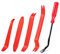 5 Pcs Trim Removal Tools, Pry Tools, Car Pry Tool Kit, Car Panel Door Audio Radio Stereo Removal Tools, Auto Clip Fastener Remover Pry Tool Set, Red
