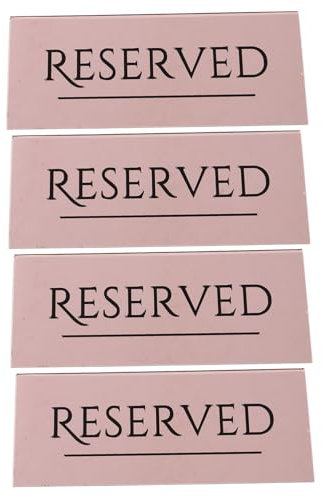 Cabilock 4 Placas De Acrílico Para Mesas Reservadas Para Bodas Y Restaurantes Letreros Para Mesas De Invitados.