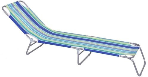 LOLAhome Tumbona Playa y jardín reclinable 5 Posiciones Convertible en Cama, Plegable, Estructura Acero Pintura Epoxi anticorrosión, Tejido loneta Oxford 600 D poliéster Rayas Multicolor de 186 cm